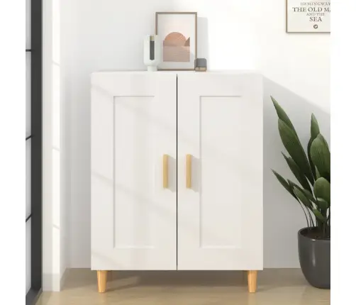 Kumode, Balta, 69,5X34X90 Cm, Inženierijas Koks Vidaxl