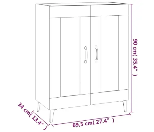 Puhvetkapp, Betoonhall, 69,5 X 34 X 90 cm Tehispuit Puhvetkapp, Betoonhall, 69,5 X 34 X 90 cm Tehispuit