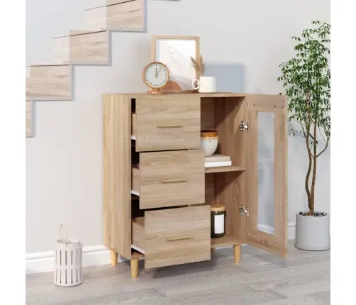 Šoninė Spintelė, Sonoma Ąžuolo, 69,5X34X90cm Apdirbta Mediena