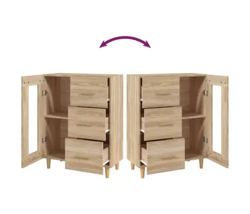 Šoninė Spintelė, Sonoma Ąžuolo, 69,5X34X90cm Apdirbta Mediena