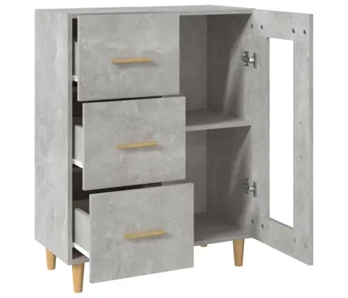 Šoninė Spintelė, Betono Pilka, 69,5X34X90cm Apdirbta Mediena