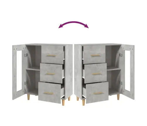 Šoninė Spintelė, Betono Pilka, 69,5X34X90cm Apdirbta Mediena