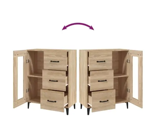 Kumode, Ozolkoka Krāsa, 69,5X34X90 Cm, Inženierijas Koks Vidaxl