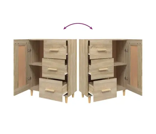 Kumode, Ozolkoka Krāsa, 69,5X34X90 Cm, Inženierijas Koks Vidaxl