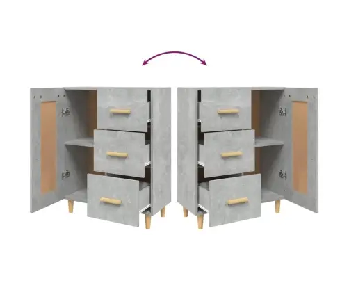 Puhvetkapp, Betoonhall, 69,5 X 34 X 90 cm Tehispuit