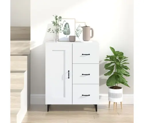 Šoninė Spintelė, Baltos Spalvos, 69,5X34X90cm Apdirbta Mediena