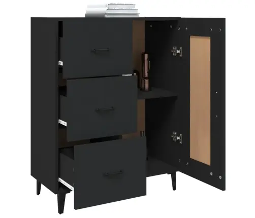 Puhvetkapp, Must, 69,5 X 34 X 90 cm Tehispuit