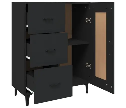 Puhvetkapp, Must, 69,5 X 34 X 90 cm Tehispuit