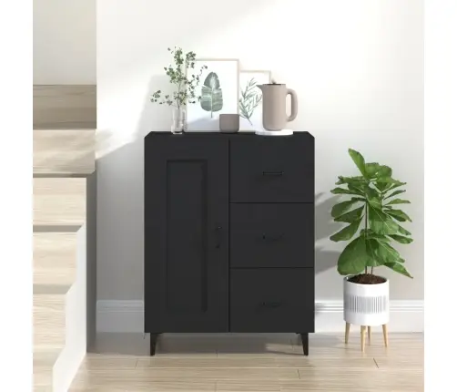 Puhvetkapp, Must, 69,5 X 34 X 90 cm Tehispuit