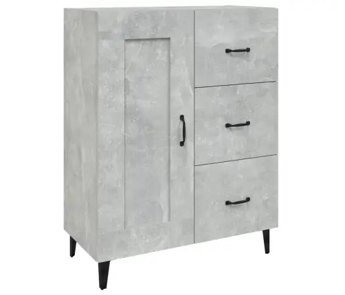Kumode, Betona Pelēka, 69,5X34X90 Cm, Inženierijas Koks Vidaxl