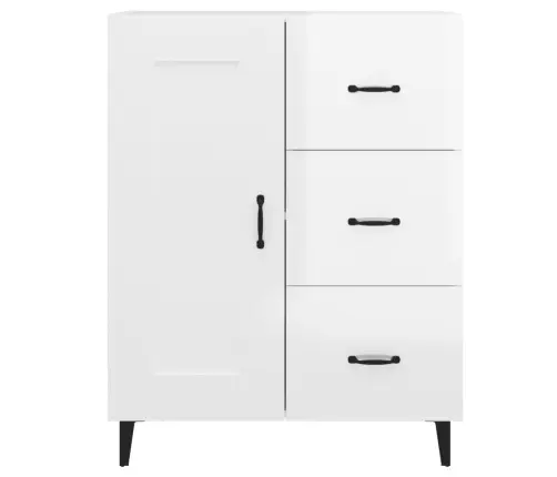 Kumode, Spīdīgi Balta, 69,5X34X90 Cm, Inženierijas Koks Vidaxl