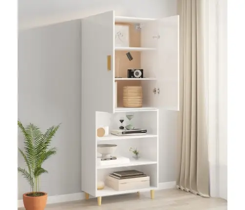 Pakabinama Sieninė Spintelė, Balta, 69,5X34X90cm Blizgi