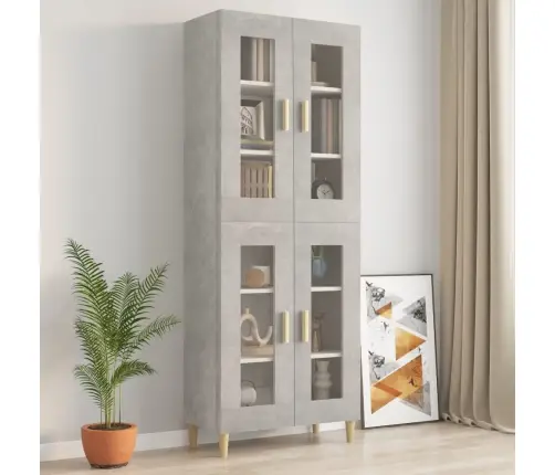 Piekarams Skapītis, Betona Pelēks, 69,5X34X90 Cm Vidaxl