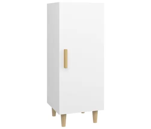 Kumode, Balta, 34,5X34X90 Cm, Inženierijas Koks Vidaxl