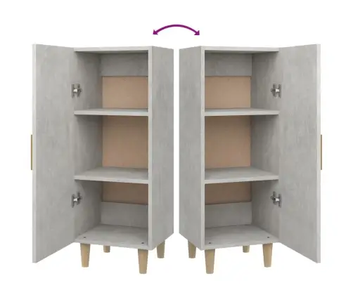 Puhvetkapp, Betoonhall, 34,5X34X90 cm Tehispuit