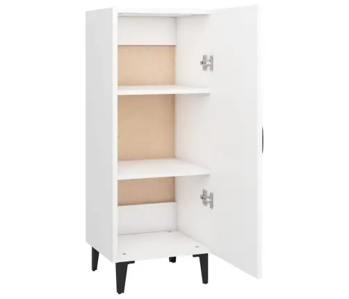 Kumode, Balta, 34,5X34X90 Cm, Inženierijas Koks Vidaxl