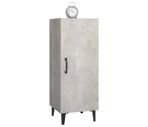 Kumode, Betona Pelēka, 34,5X34X90 Cm, Inženierijas Koks Vidaxl