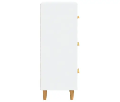 Kumode, Balta, 34,5X34X90 Cm, Inženierijas Koks Vidaxl