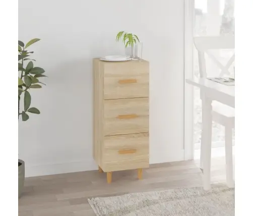 Kumode, Ozolkoka Krāsa, 34,5X34X90 Cm, Inženierijas Koks Vidaxl