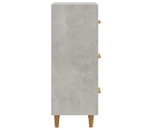 Kumode, Betona Pelēka, 34,5X34X90 Cm, Inženierijas Koks Vidaxl