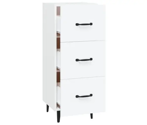 Šoninė Spintelė, Baltos Spalvos, 34,5X34X90cm Apdirbta Mediena