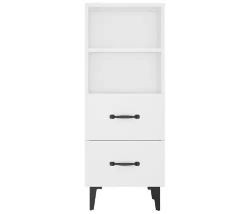 Kumode, Balta, 34,5X34X90 Cm, Inženierijas Koks Vidaxl