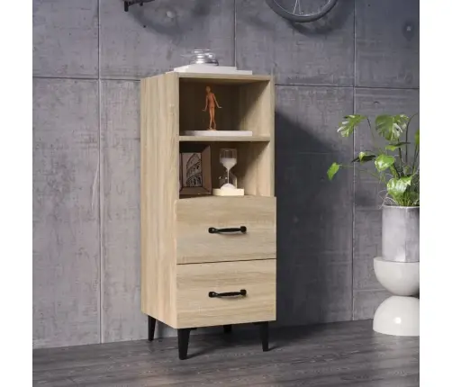 Kumode, Ozolkoka Krāsa, 34,5X34X90 Cm, Inženierijas Koks Vidaxl