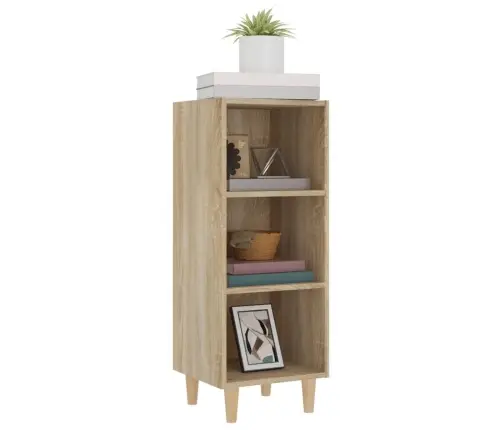 Plaukts, Ozolkoka Krāsa, 34,5X32,5X90 Cm, Inženierijas Koks Vidaxl