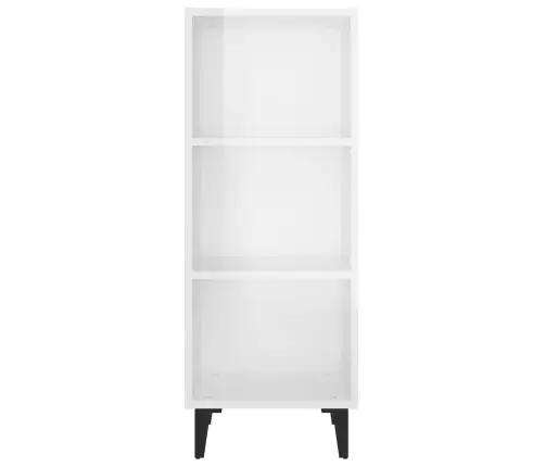 Puhvetkapp, Kõrgläikega Valge, 34,5 X 32,5 X 90 cm Tehispuit