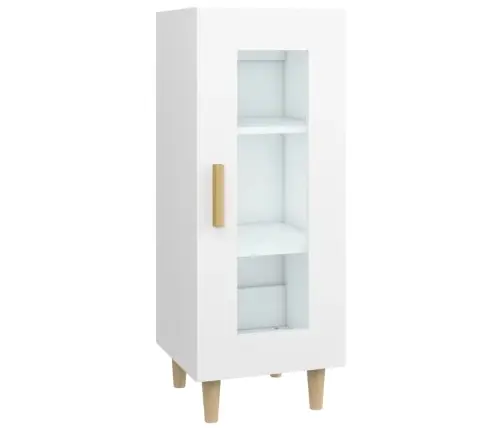 Kumode, Balta, 34,5X34X90 Cm, Inženierijas Koks Vidaxl