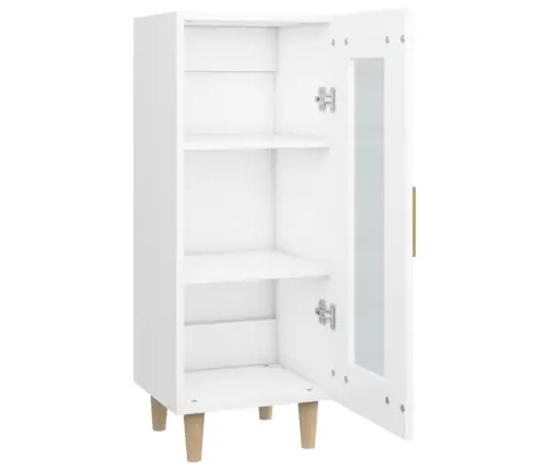 Kumode, Balta, 34,5X34X90 Cm, Inženierijas Koks Vidaxl