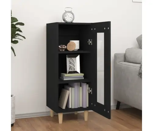 Puhvetkapp, Must, 34,5 X 34 X 90 cm Tehispuit