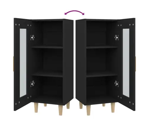 Puhvetkapp, Must, 34,5 X 34 X 90 cm Tehispuit