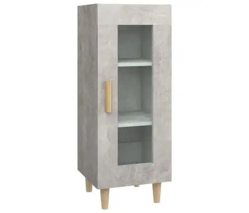 Kumode, Betona Pelēka, 34,5X34X90 Cm, Inženierijas Koks Vidaxl