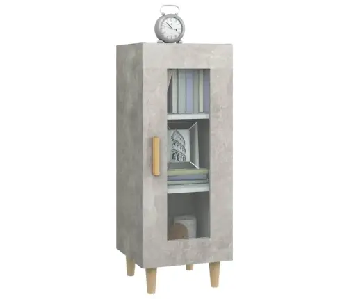 Kumode, Betona Pelēka, 34,5X34X90 Cm, Inženierijas Koks Vidaxl