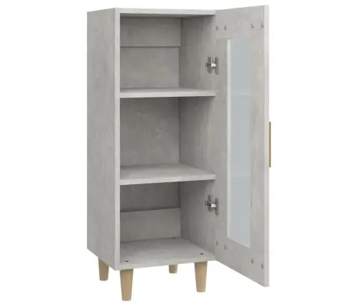 Kumode, Betona Pelēka, 34,5X34X90 Cm, Inženierijas Koks Vidaxl