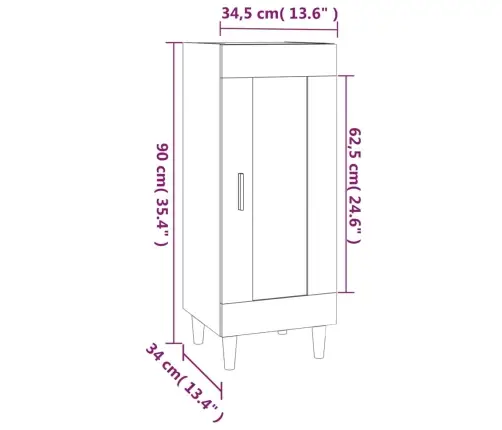 Kumode, Melna, 34,5X34X90 Cm, Inženierijas Koks Vidaxl Kumode, Melna, 34,5X34X90 Cm, Inženierijas Koks Vidaxl