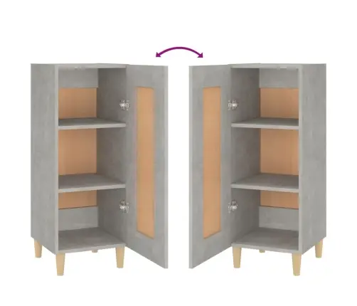 Šoninė Spintelė, Betono Pilka, 34,5X34X90cm Apdirbta Mediena