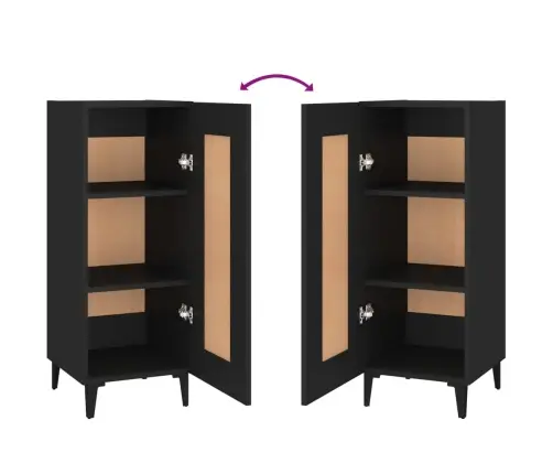 Kumode, Melna, 34,5X34X90 Cm, Inženierijas Koks Vidaxl