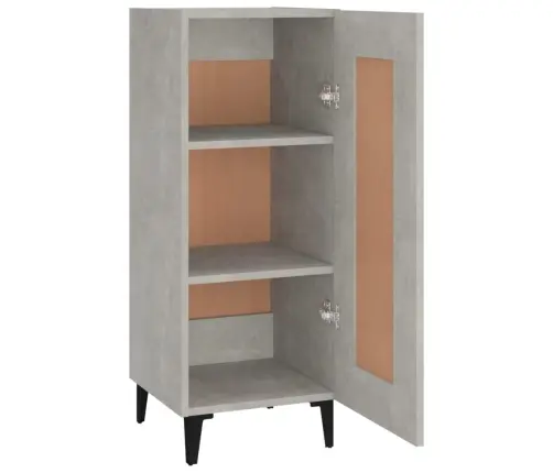 Kumode, Betona Pelēka, 34,5X34X90 Cm, Inženierijas Koks Vidaxl