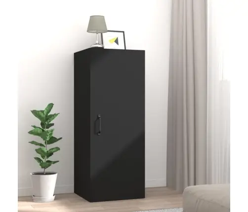 Piekarams Skapītis, Melns, 34,5X34X90 Cm, Inženierijas Koks Vidaxl