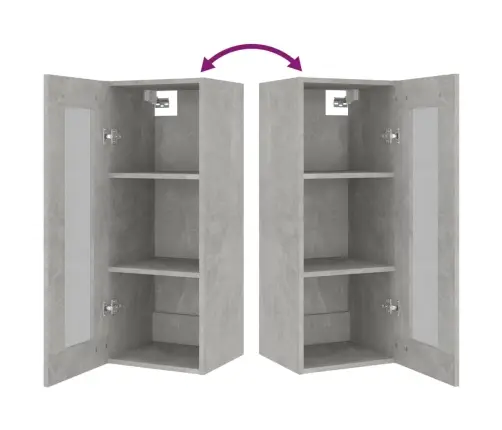 Piekarams Skapītis, Betona Pelēks, 34,5X34X90 Cm Vidaxl