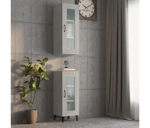 Piekarams Skapītis, Betona Pelēks, 34,5X34X90 Cm Vidaxl