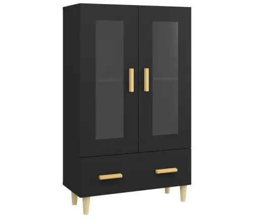 Augstais Skapītis, Melns, 70X31X115 Cm, Inženierijas Koks Vidaxl