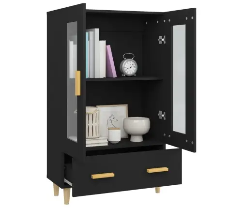 Augstais Skapītis, Melns, 70X31X115 Cm, Inženierijas Koks Vidaxl