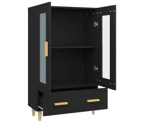 Augstais Skapītis, Melns, 70X31X115 Cm, Inženierijas Koks Vidaxl