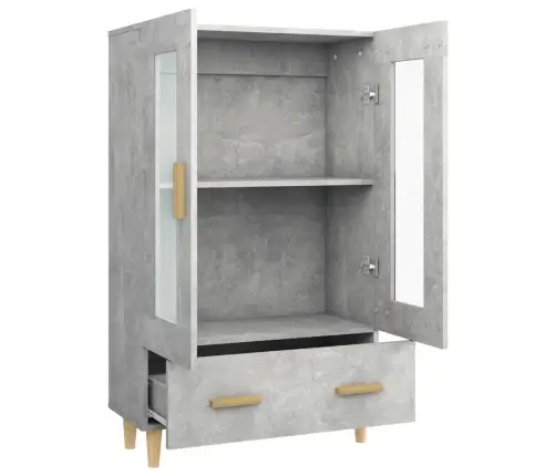 Augstais Skapītis, Betonpelēks, 70X31X115 Cm, Inženierijas Koks Vidaxl