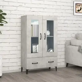 Augstais Skapītis, Betonpelēks, 70X31X115 Cm, Inženierijas Koks Vidaxl