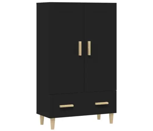 Augstais Skapītis, Melns, 70X31X115 Cm, Inženierijas Koks Vidaxl