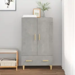 Augstais Skapītis, Betonpelēks, 70X31X115 Cm, Inženierijas Koks Vidaxl
